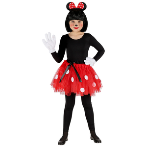 Set Topina Tutu Orecchie Accessori Vestito Travestimento Carnevale Bambina