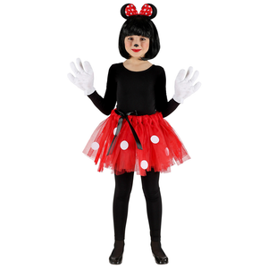 Set Topina Tutu Orecchie Accessori Vestito Travestimento Carnevale Bambina