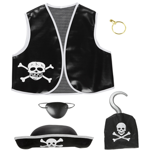 Set Travestimento Pirata Accessori Abito Vestito Carnevale Bambino