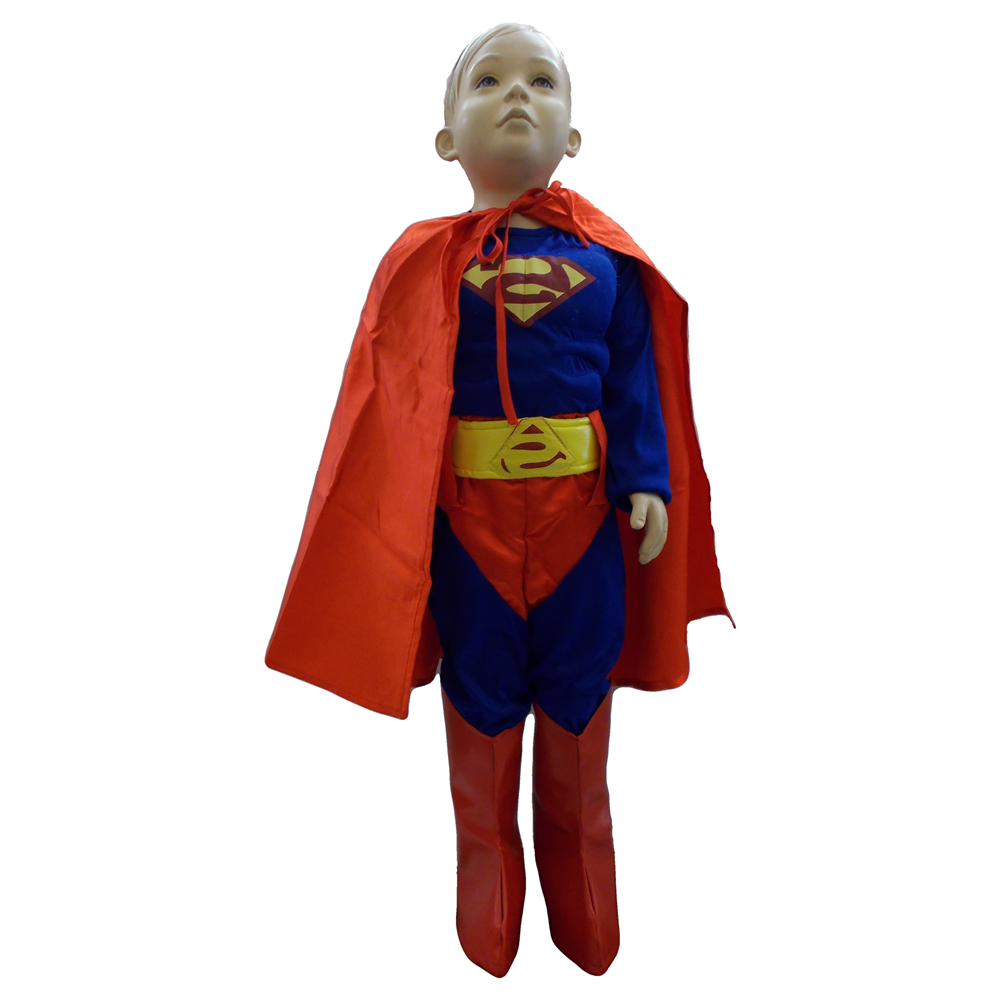 Vestito Carnevale Super Eroe Superman Costume Travestimento Bambino - 1114