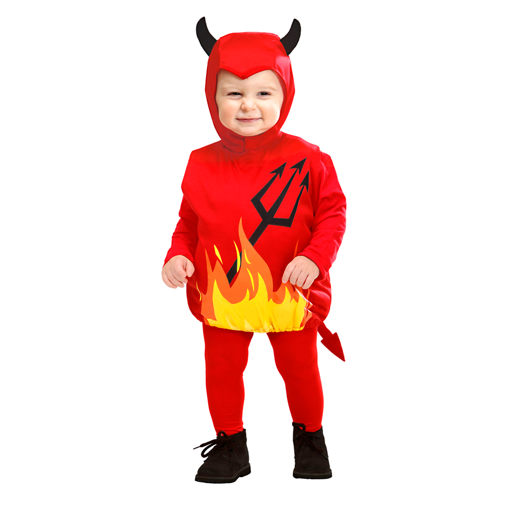 Costume Vestito Abito Travestimento Carnevale Bambino Diavoletto Devil - 1897t