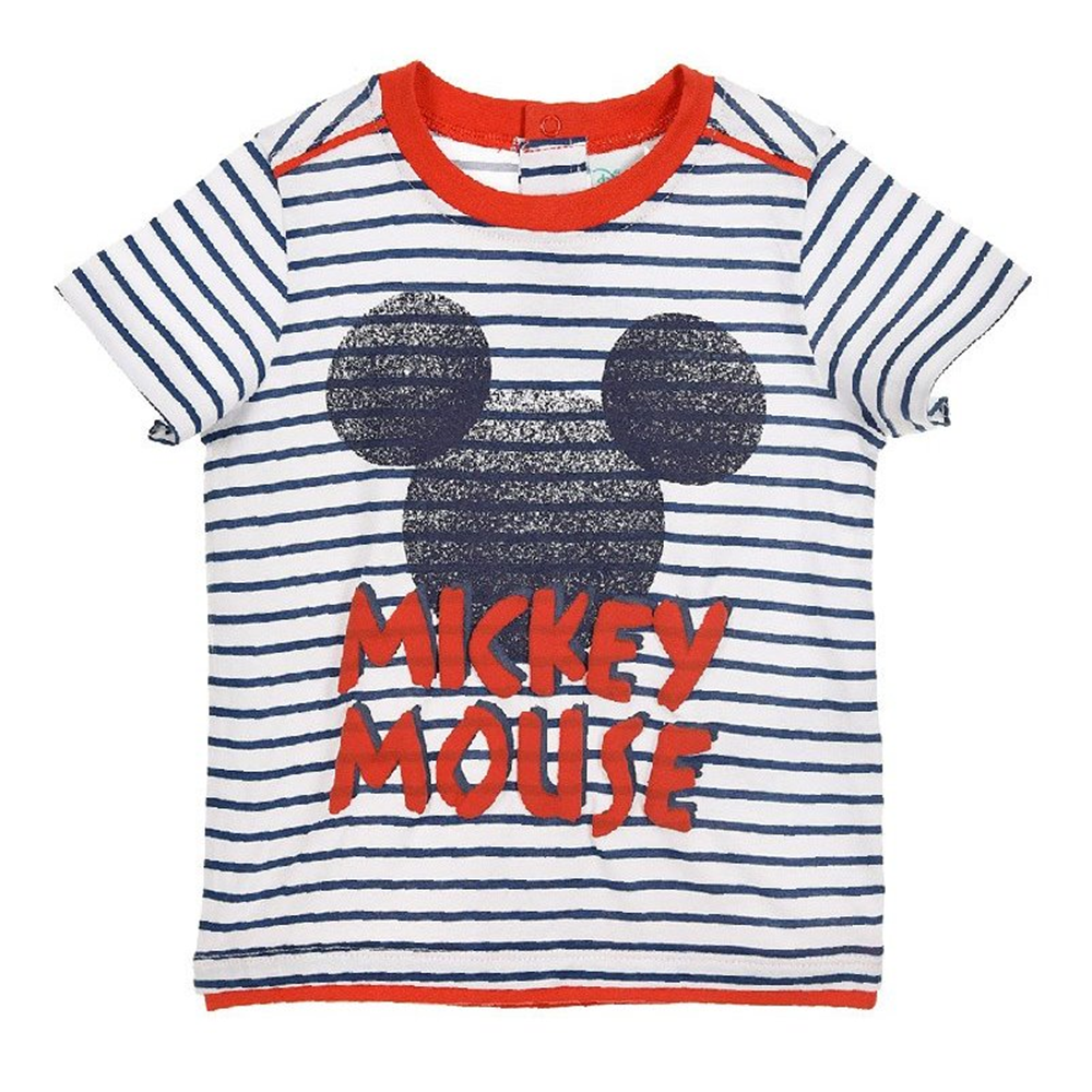 T-Shirt Maglietta Maniche Corte Topolino Mickey Mouse DISNEY Neonato Bambino Sun City Taglie 12/36 Mesi - Se0087blu