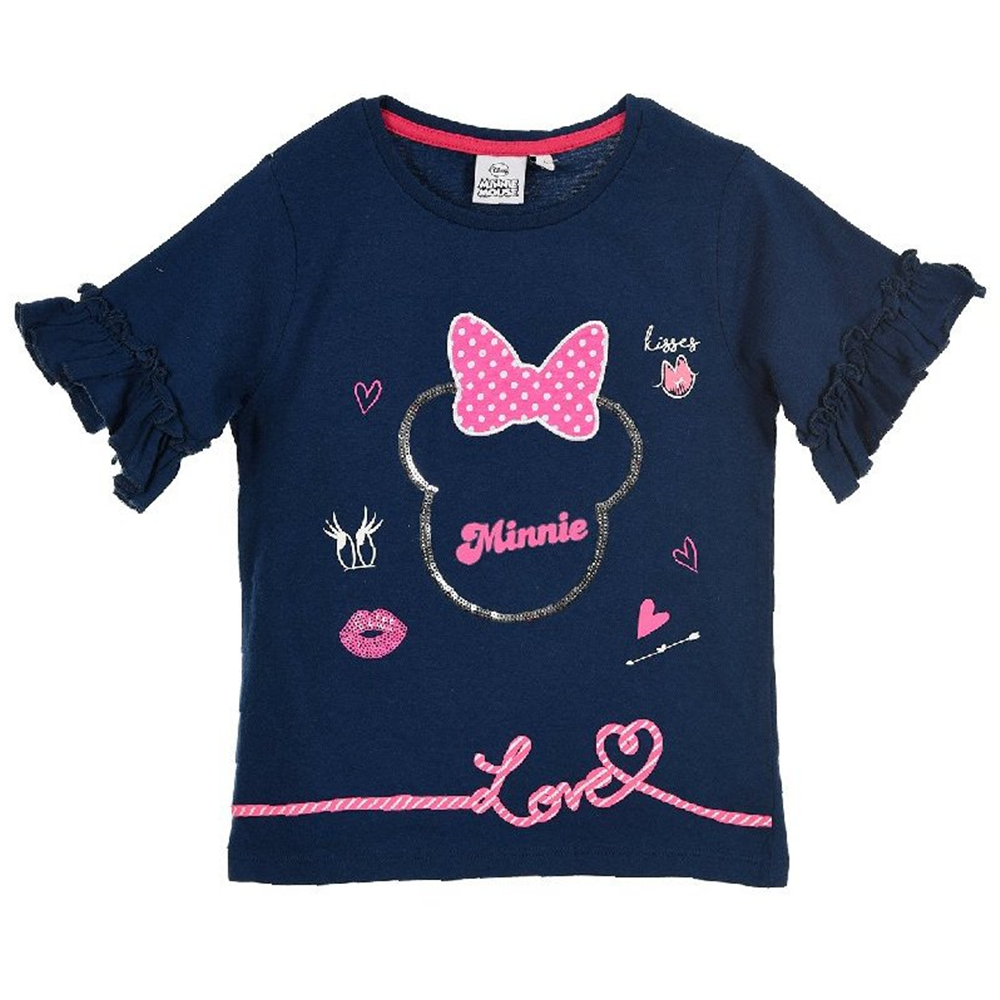 T-Shirt Maglietta Minnie Mouse DISNEY Bambina Taglie 3/8 Anni - Se1012blu