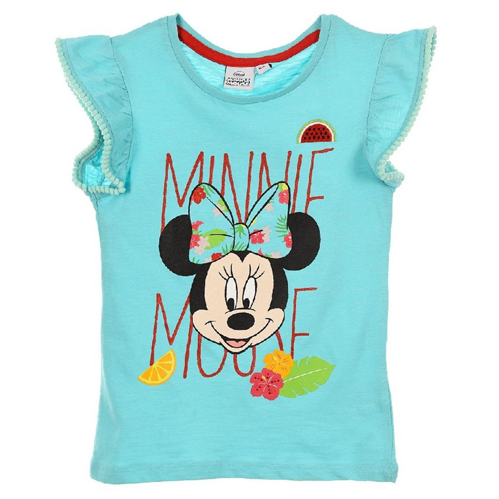 T-Shirt Maglietta Maniche Corte Minnie Mouse DISNEY Bambina Sun City Taglie 3/8 Anni - Se1118turchese