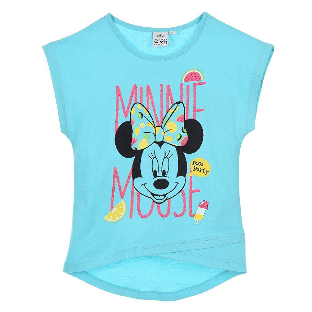 T-Shirt Maglietta Maniche Corte Minnie Mouse DISNEY Bambina Sun City Taglie 3/8 Anni - Se1150turchese