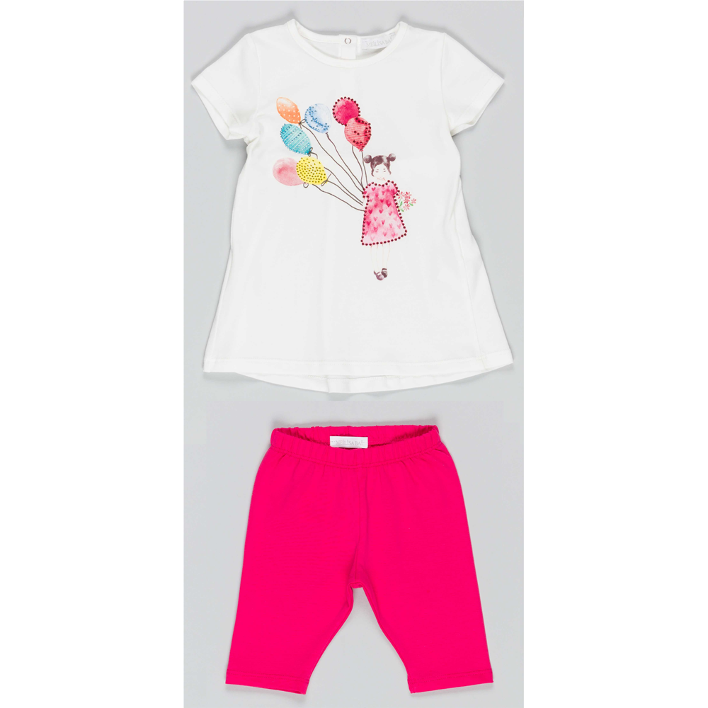 Completo Meilisa Bai T-Shirt e Pantaloncino Neonata Bambina Newborn Taglie 9/36 Mesi - Fl2266