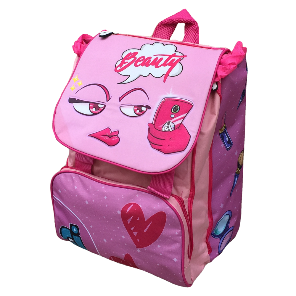 Zaino Bambina Faccine Estensibile Borsa Scuola Elementare Cm. 40x29x28 - Cj0450a