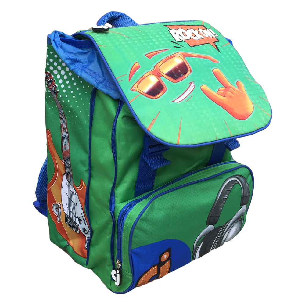Zaino Faccine Bambino Estensibile Borsa Scuola Elementare Cm. 40x29x28 - Cj0450c