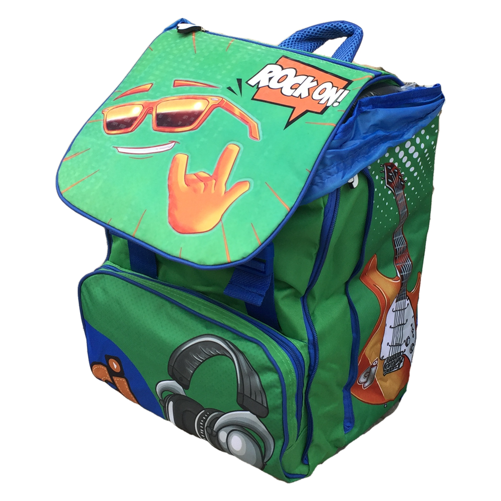 Zaino Faccine Bambino Estensibile Borsa Scuola Elementare Cm. 40x29x28 - Cj0450c