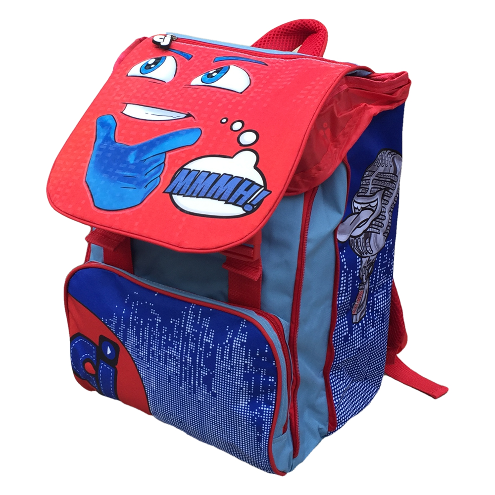 Zaino Faccine Bambino Estensibile Borsa Scuola Elementare Cm. 40x29x28 - Cj0450d
