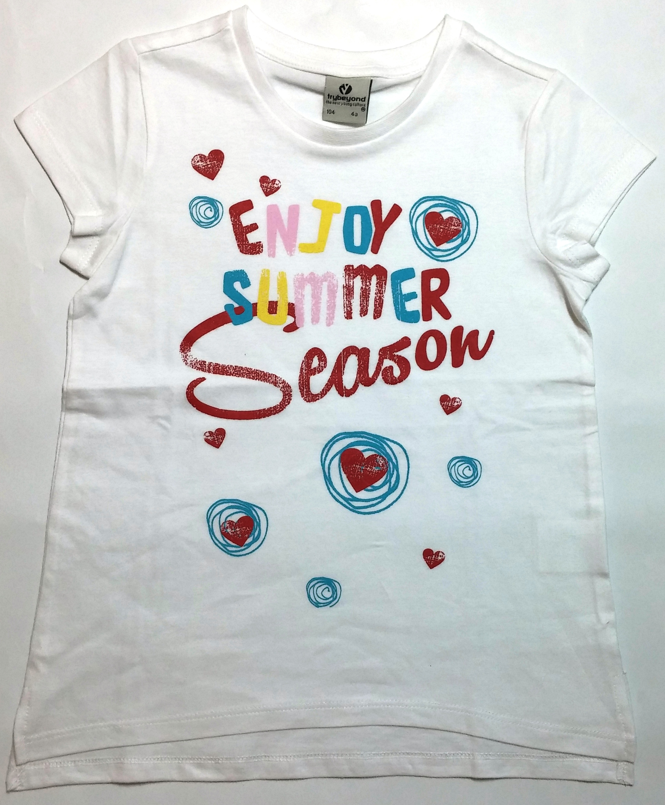 T-Shirt Estiva Manica Corta Bianco Mauli Birba Femminuccia 3/8 Anni - 64445