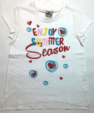 T-Shirt Estiva Manica Corta Bianco Mauli Birba Femminuccia 3/8 Anni - 64445