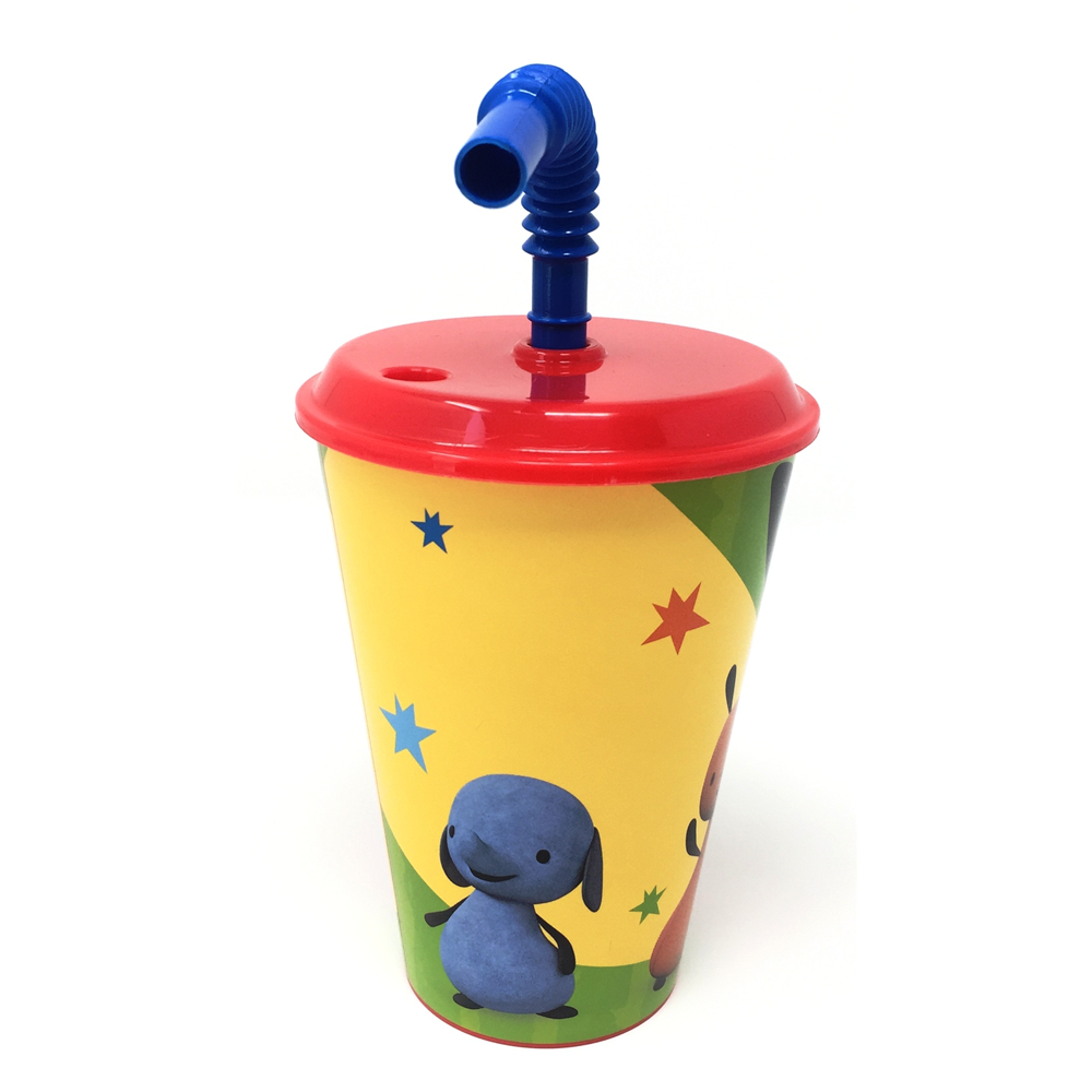 Set Pappa Bing Bunny Coniglietto 2 Piatti + Bicchiere con Cannuccia Bambino - Bin20/3pzbicchiere