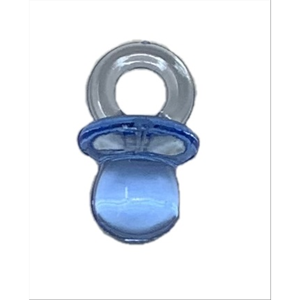 Bomboniera Ciuccio in Plastica Celeste Cm. 2; Conf. da 24 Pezzi Nascita e Battesimo