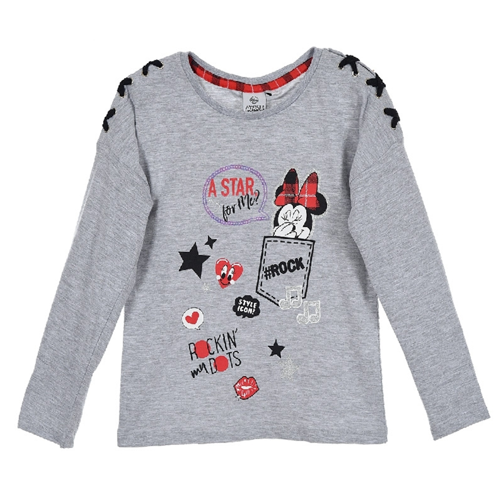 T-Shirt Minnie Mouse DISNEY Maglietta Bambina Sun City Taglie 3/8 Anni - Hs1094grigio