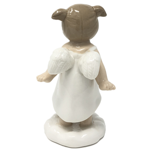 Bomboniera Figura Angioletto Bimba su Nuvola Ilary Queen Statuina in Porcellana Cm. H.13 - Iq3004