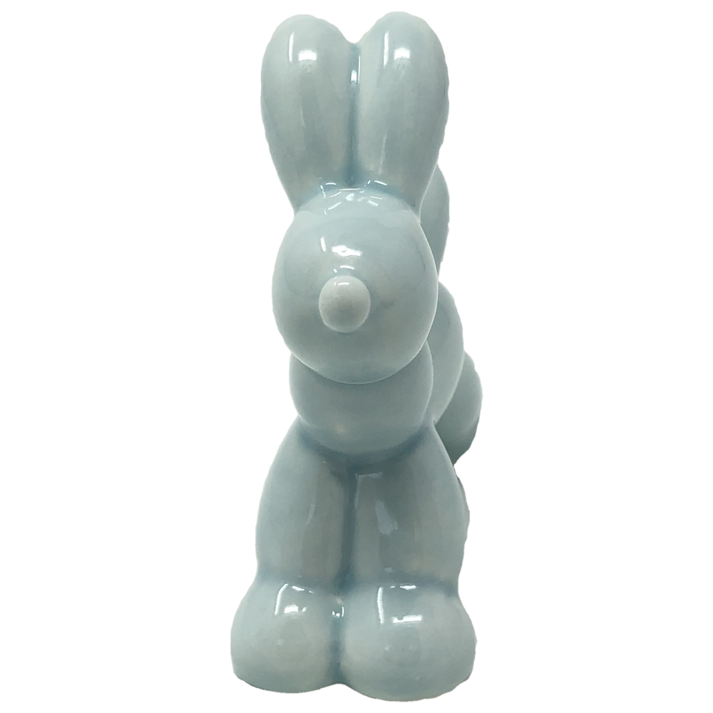 Bomboniera Cane a Palloncino Figura Celeste Ilary Queen Maschile in Porcellana Cm. H.8 - Iq3255