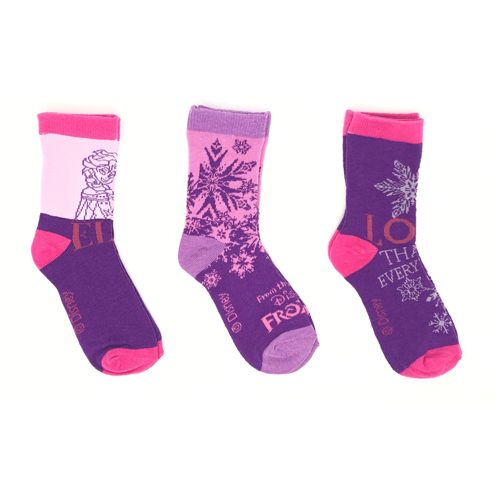 Calzini Invernali Frozen Elsa Anna DISNEY 3 Paia Taglie 23/34 - Fr4007