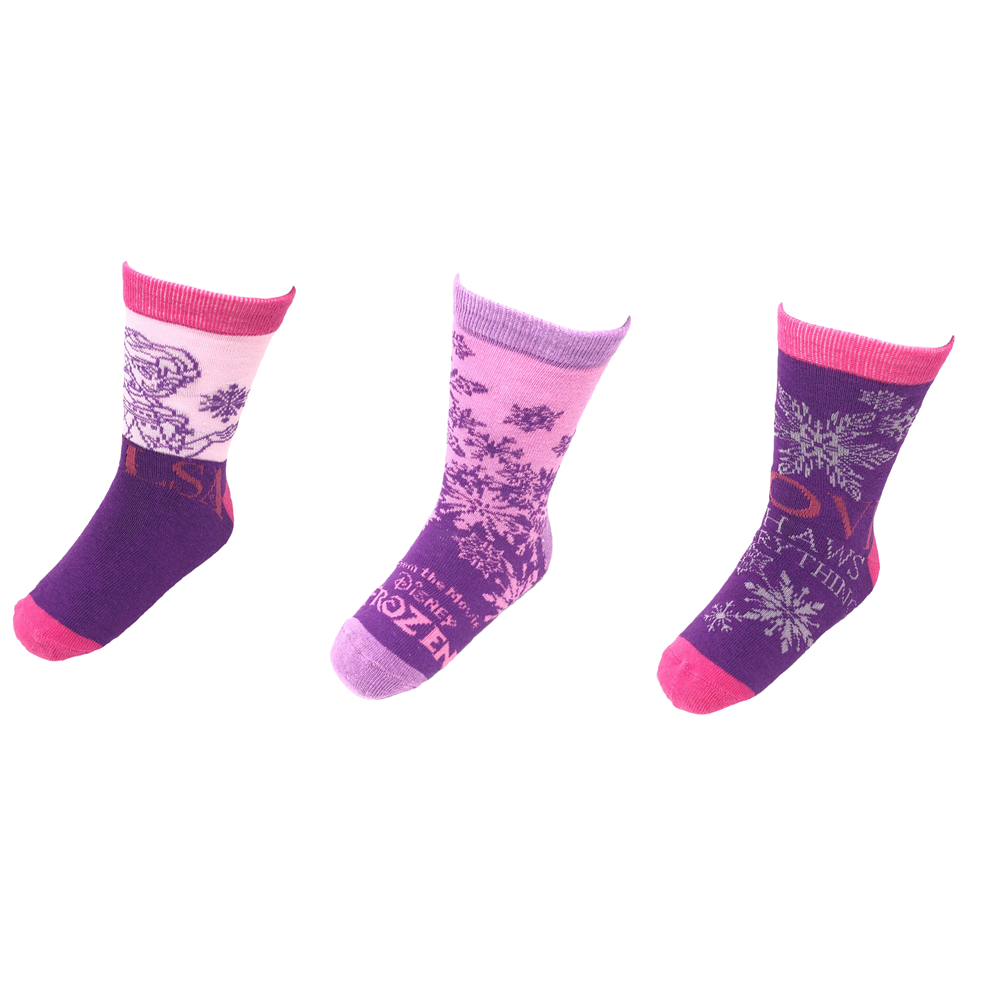 Calzini Invernali Frozen Elsa Anna DISNEY 3 Paia Taglie 23/34 - Fr4007