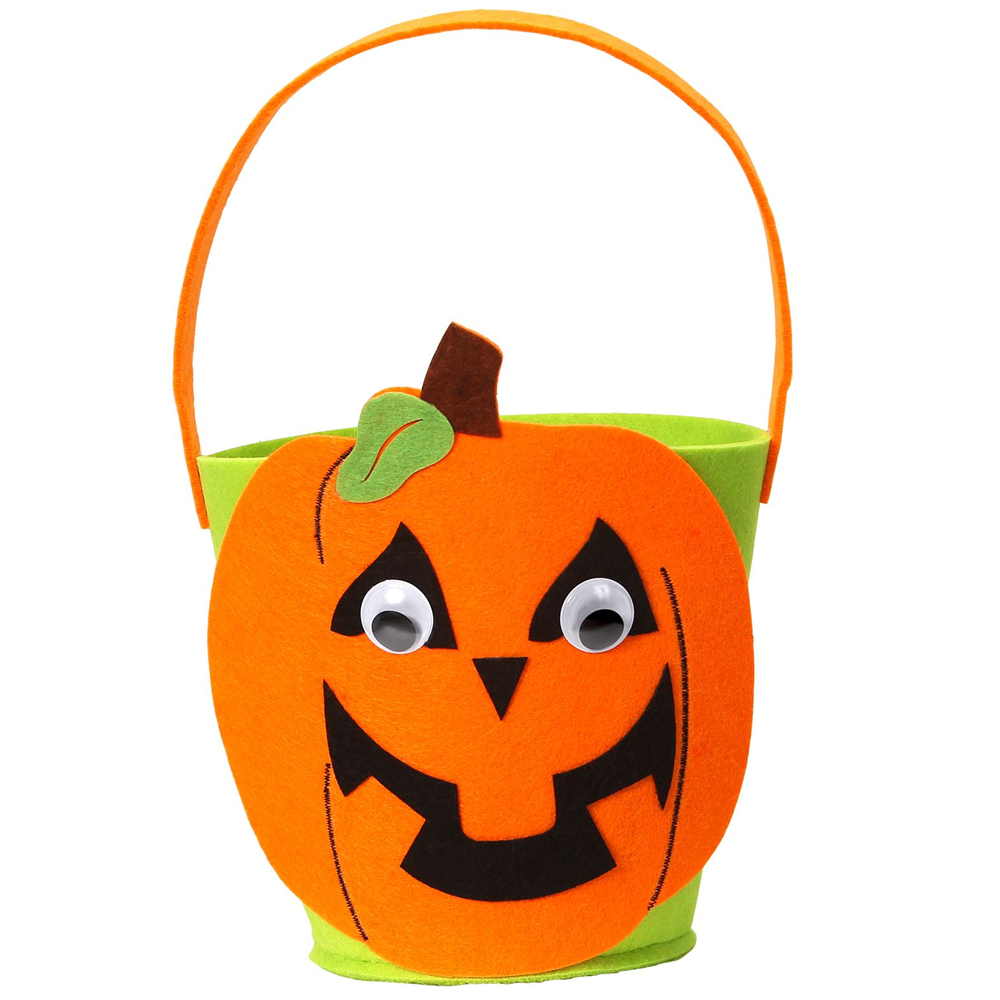 Cestino Borsetta Dolcetto O Scherzetto Zucca - Accessori Halloween Carnevale Cosplay Bambina - 01345