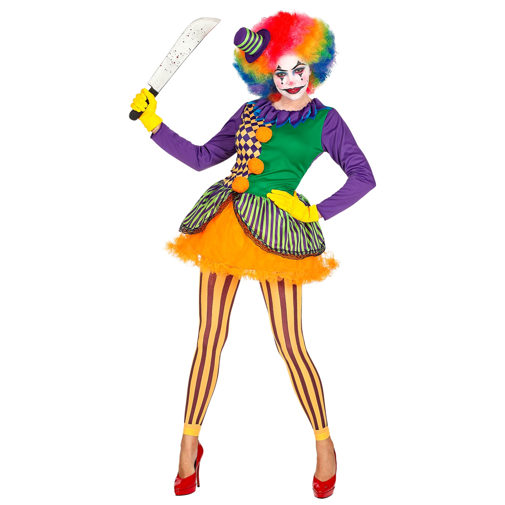 Costume Vestito Abito Travestimento Carnevale Halloween Cosplay Adulto Evil Joker - Donna - 0285