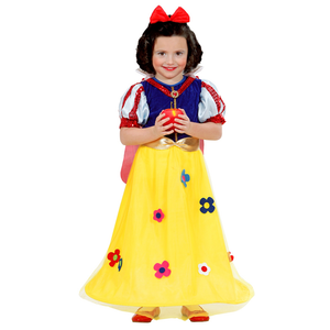 Vestito Carnevale + Accessori Principessa Delle Fiabe Costume Fiocco Parrucca 2/3 Anni Travestimento- 1285+00829+1926n
