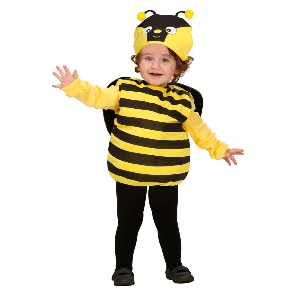 Costume Vestito Abito Travestimento Carnevale Bambina Ape - Taglia 1/3 Anni -