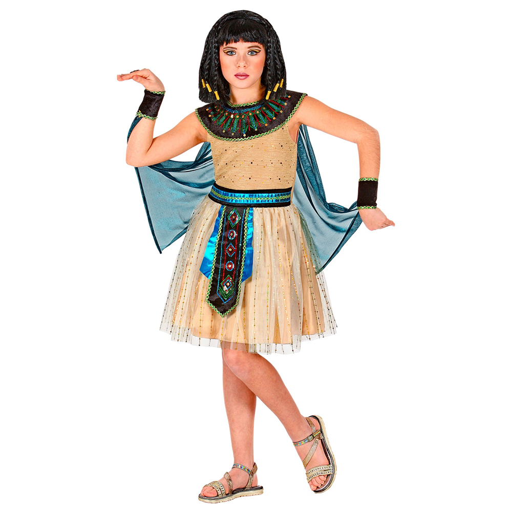 Costume Vestito Abito Travestimento Carnevale Cosplay Bambina - Regina Egiziana - 0189