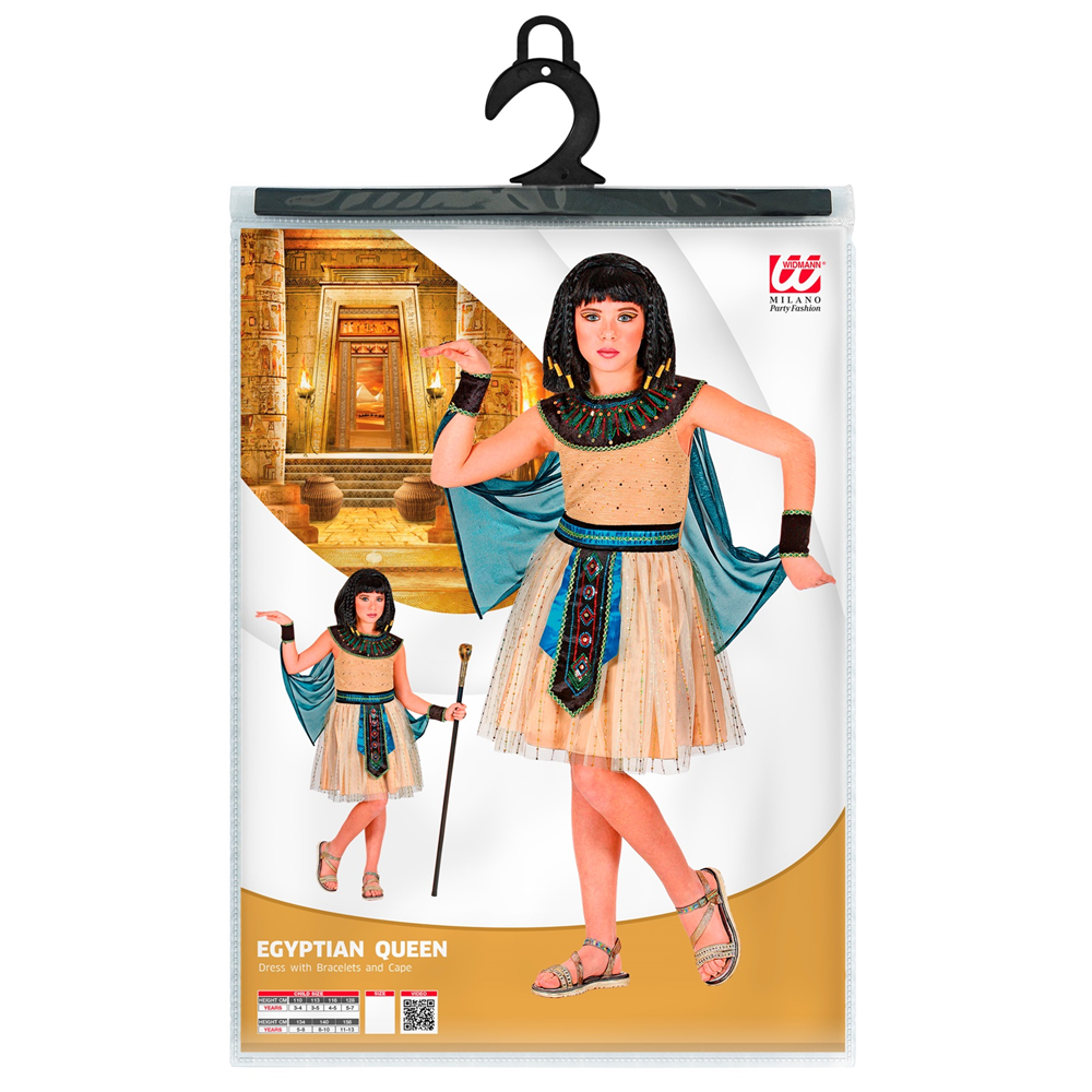 Costume Vestito Abito Travestimento Carnevale Cosplay Bambina - Regina Egiziana - 0189