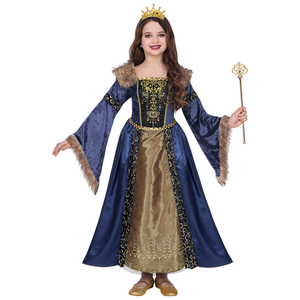 Costume Vestito Abito Travestimento Carnevale Bambina Regina Medievale - 0713