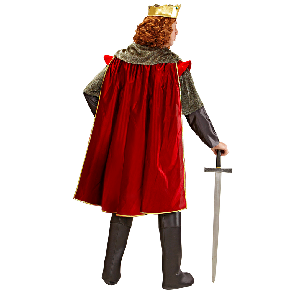 Vestito Carnevale + Accessori Cavaliere Reale Costume Corona Spada con Fodero XL Travestimento - 3550 Adulto+7001c