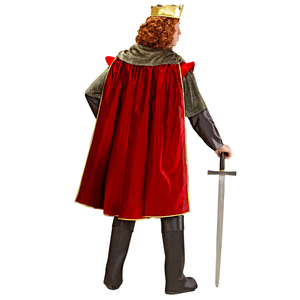 Vestito Carnevale + Accessori Cavaliere Reale Costume Corona Spada con Fodero XL Travestimento - 3550 Adulto+7001c