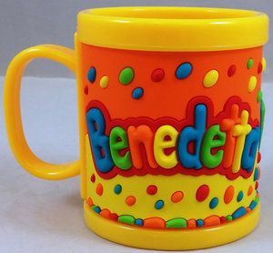 Tazza in Plastica con Nome Benedetta a Rilievo - Jt027