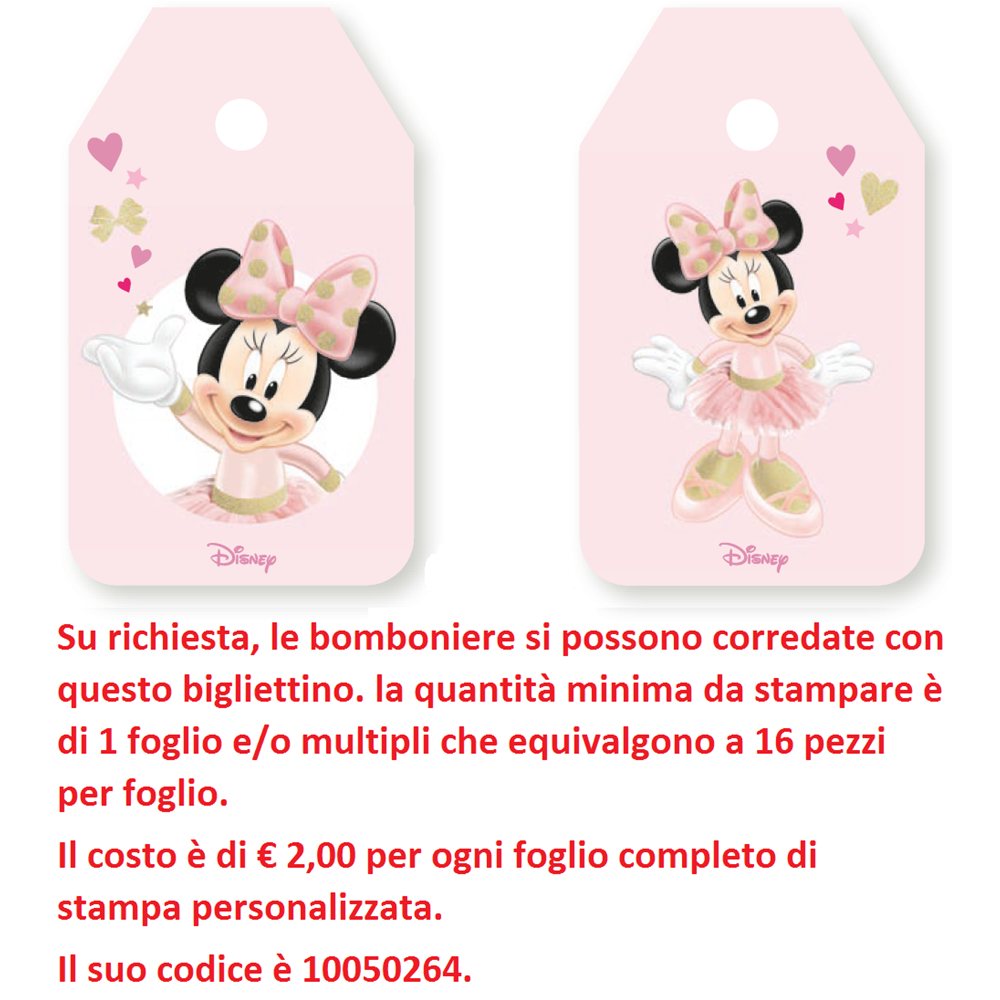 Bomboniera Astuccio Scatolina Portaconfetti Casetta Minnie Mouse DISNEY X 10 Pz. - 68061