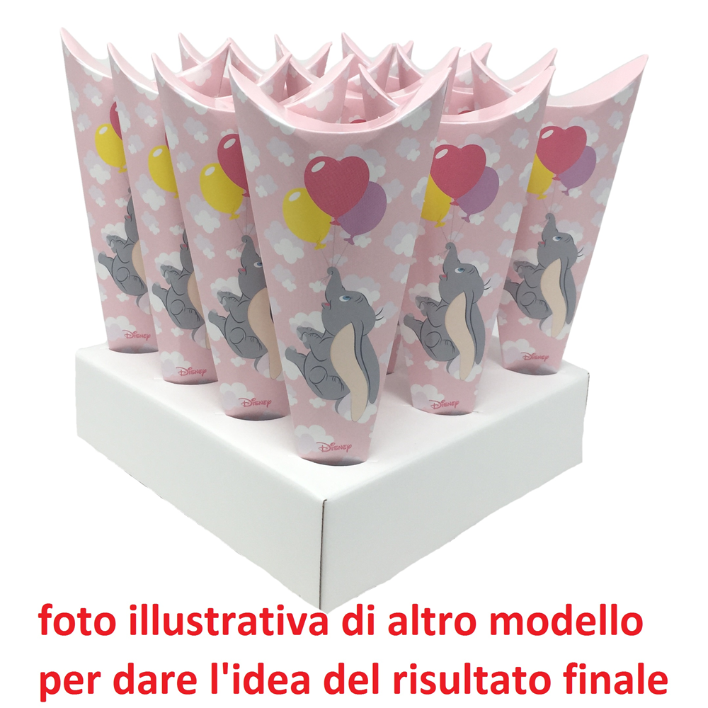 Bomboniera Astuccio Scatolina Portaconfetti Cono - Minnie Mouse DISNEY X 10 Pz.- 68021
