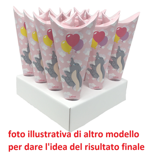 Bomboniera Astuccio Scatolina Portaconfetti Cono - Minnie Mouse DISNEY X 10 Pz.- 68021
