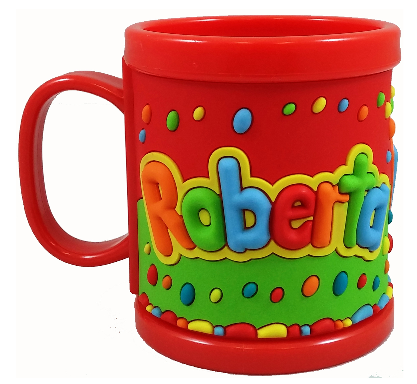Tazza in Plastica con Nome Roberta a Rilievo - Jt082