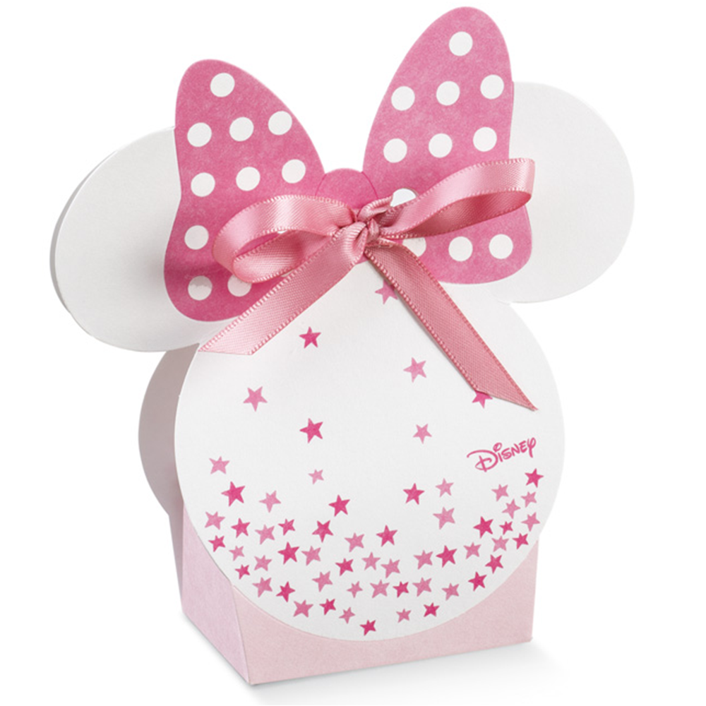 Bomboniera Astuccio Scatolina Portaconfetti Sagoma - Minnie Mouse DISNEY - Stelle - 68068