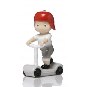 Bomboniera Statuina Bimbo Hip Hop in Porcellana Assortito in 2 Figure Ilary Queen - Iq3373