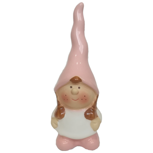 Bomboniera Statuina Folletto Gnomo in Porcellana H 18 CM Ilary Queen - Iq3266