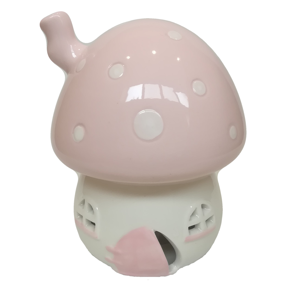 Bomboniera Statuina Casetta Fungo a LED in Porcellana Ilary Queen - Iq3214