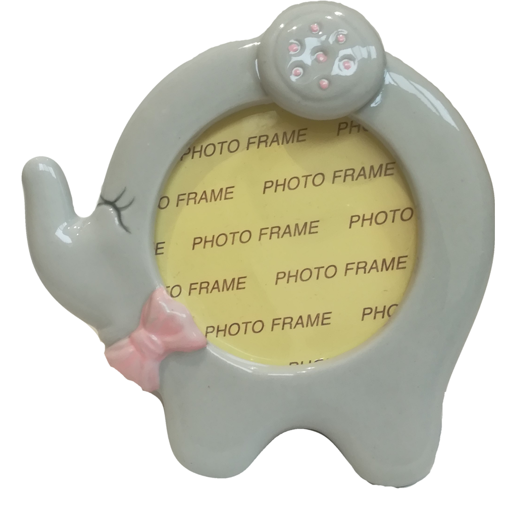 Bomboniera Portafoto Elefante in Porcellana Mis 13x13 Ilary Queen- Iq3363