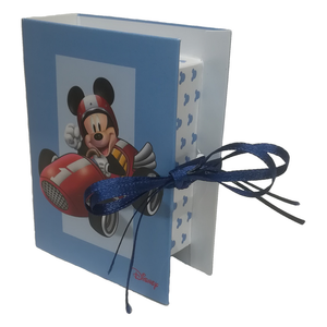 Bomboniera Astuccio Scatolina Portaconfetti Forma Libro - Topolino Mickey Mouse DISNEY - Celeste - 68171