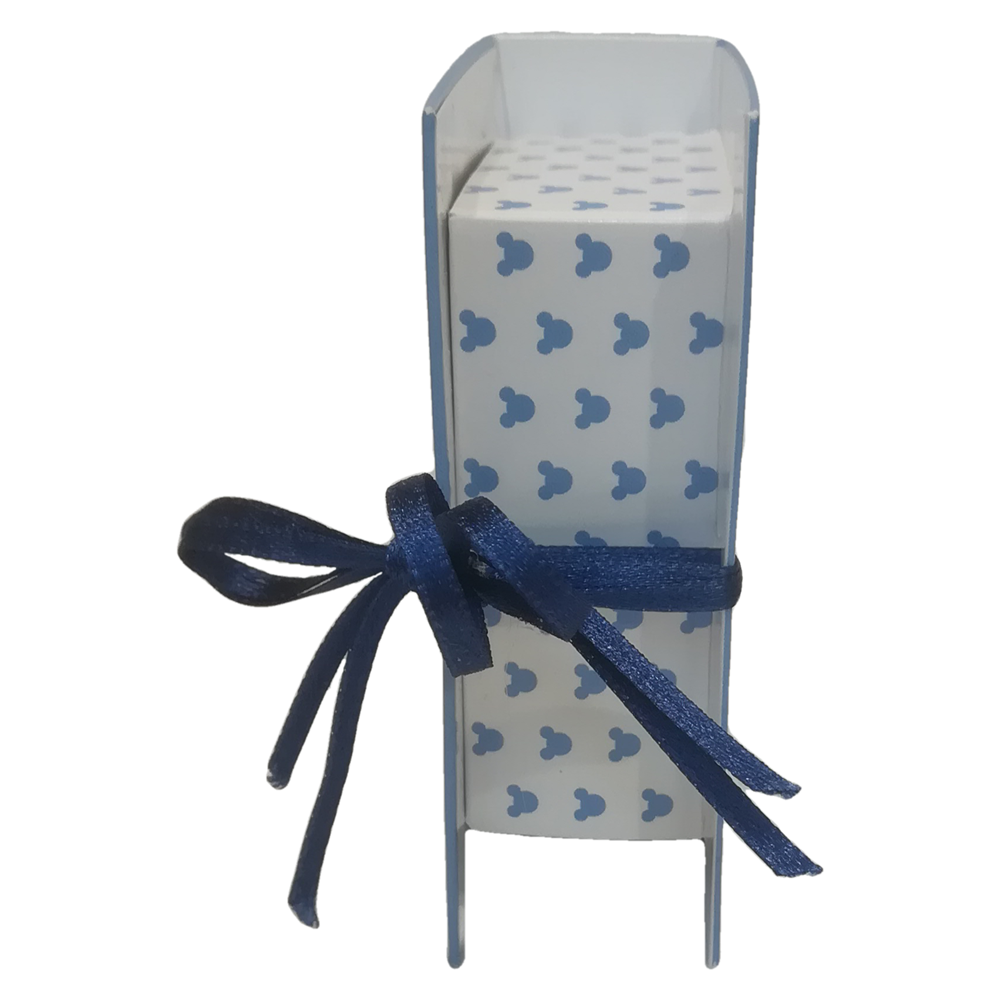 Bomboniera Astuccio Scatolina Portaconfetti Forma Libro - Topolino Mickey Mouse DISNEY - Celeste - 68171