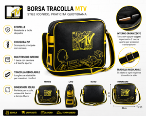 Tracolla Trasversale Scuola e Tempo Libero Mtv Cm. 35x30x12- 151455