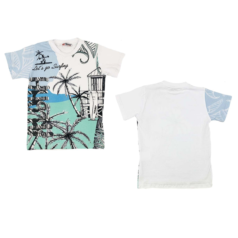 T-Shirt Yours Manica Corta Multicolor Bambino 3/7 Anni - Y8077