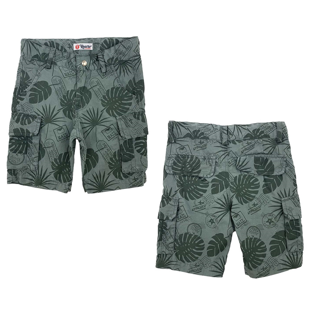 Bermuda Pantaloncino Yours Baby Bambino Verde Taglie 3/7 Anni-Y8080