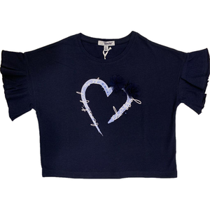 T-Shirt Yours Manica Corta Bianco Bambina 3/7 Anni - Y8143