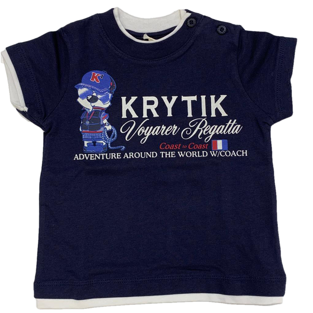 T-Shirt M.c. Krytik Neonato 9/30 Mesi Blu-69083