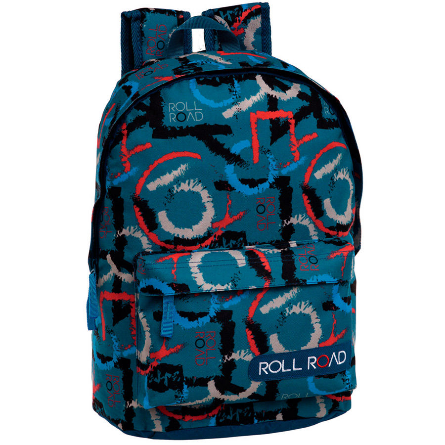 Zaino Borsa Scuola e Tempo Libero Roll Road Azzurro Cm. 30x18x40 - 4122351